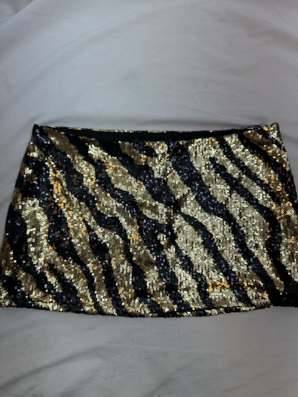Urban Outfitters Black and Gold Sequin Mini Skirt S NWTS